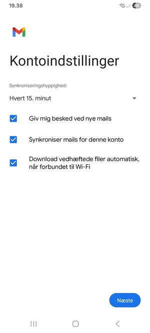 Vælg Næste