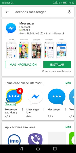Seleccione la aplicación