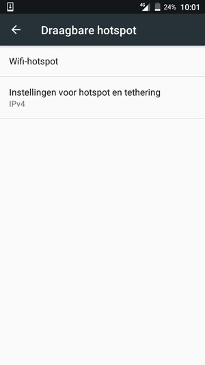 Selecteer Wifi-hotspot
