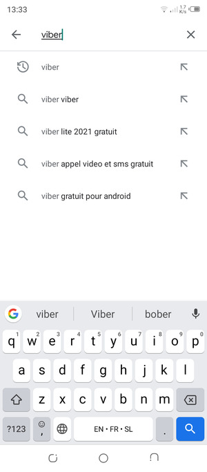 Saisissez le nom de l'appli et sélectionnez Rechercher