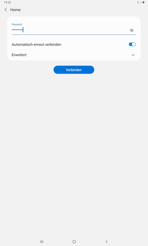 Geben Sie das WLAN-Passwort ein und wählen Sie Verbinden