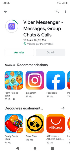 Veuillez attendre la fin de la procédure d'installation
