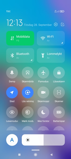 Slå av Sted