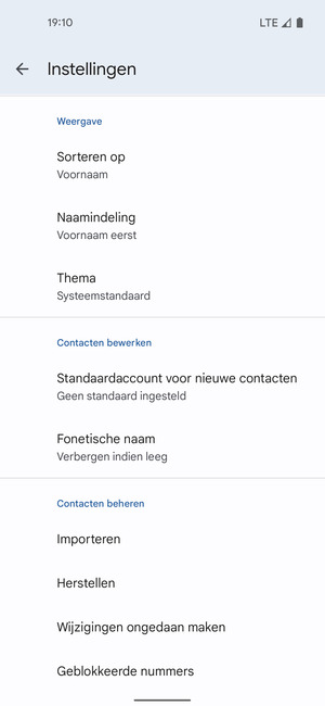 Scroll naar en selecteer Importeren