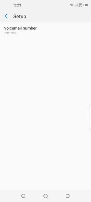 Select Voicemail number
