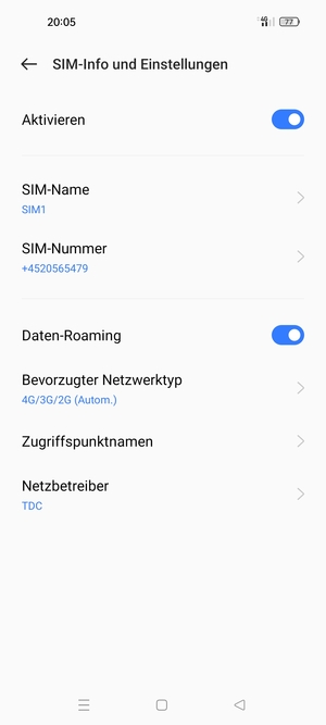 Schalten Sie Daten-Roaming an oder aus