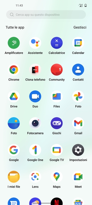 Seleziona Impostazioni