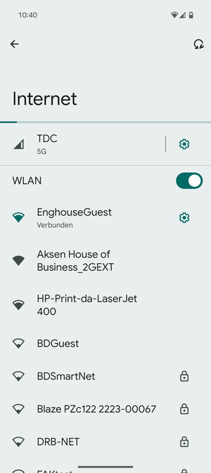 Sie sind nun mit dem WLAN-Netzwerk verbunden