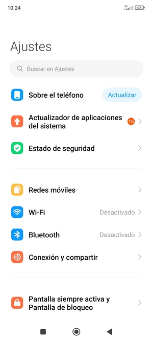 Seleccione Redes móviles