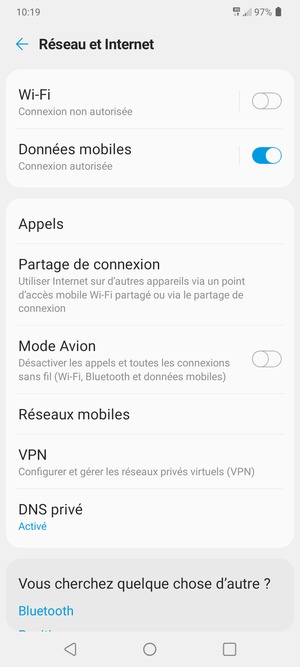 Sélectionnez Réseaux mobiles