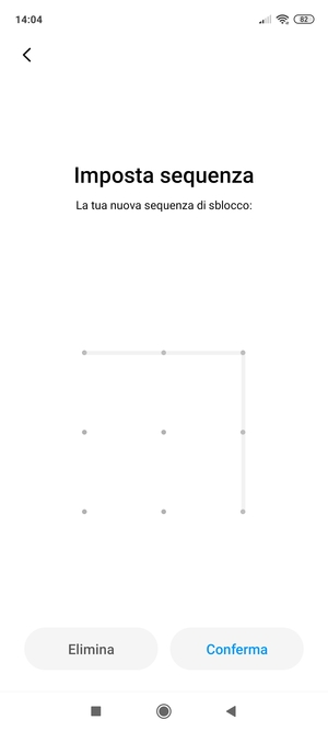 Disegna nuovamente la sequenza di sblocco