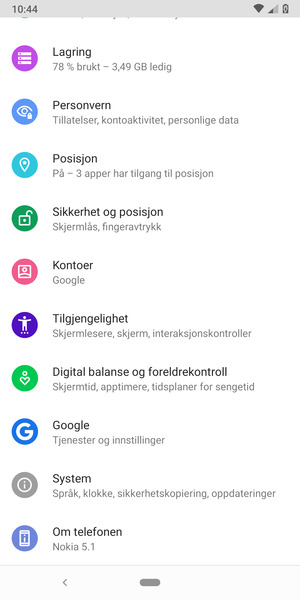 Bla til og velg System