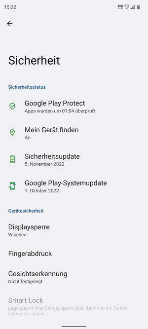 Wählen Sie Displaysperre