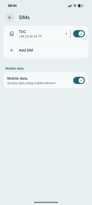 Select Add SIM