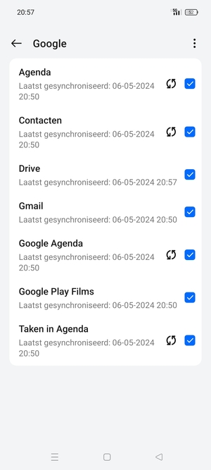 Selecteer de Menu-knop