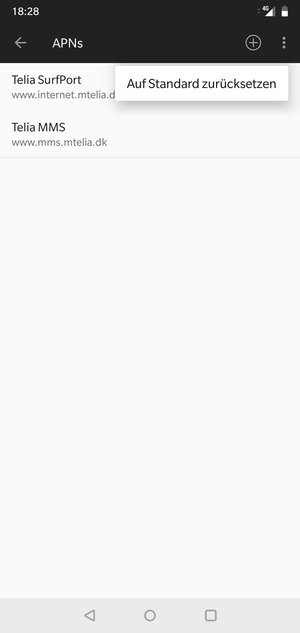 Wählen Sie Auf Standard zurücksetzen