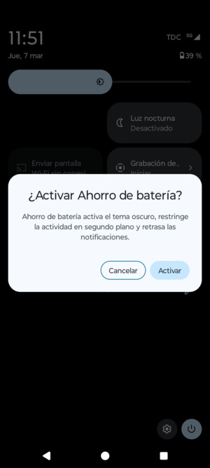 Seleccione Activar