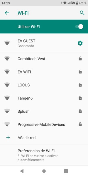 Ahora está conectado a la red Wi-Fi