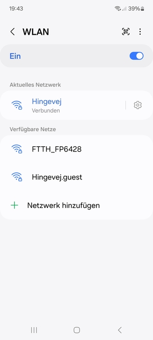 Sie sind nun mit dem WLAN-Netzwerk verbunden