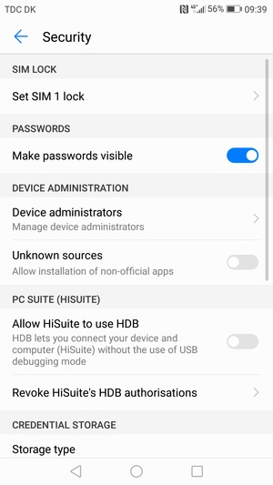 Select Set SIM lock