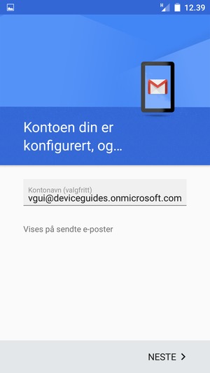 Gi kontoen din et navn og velg NESTE
