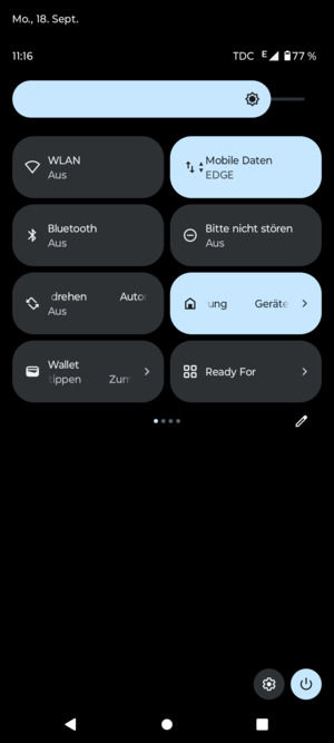 Stellen Sie die Helligkeit auf das erforderliche Niveau
