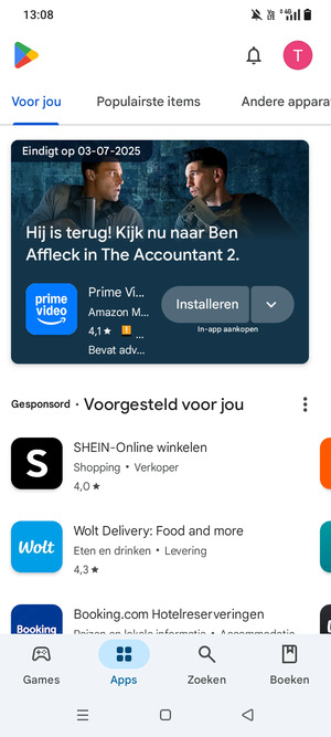 Selecteer Zoeken