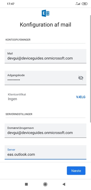 Indtast din adgangskode