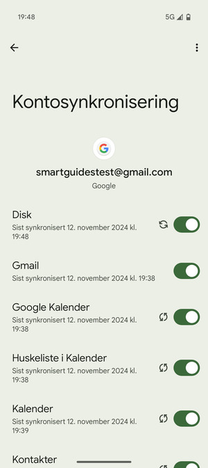 Velg menyknappen