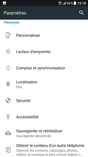 Faites défiler et sélectionnez Sauvegarder et réinitialiser