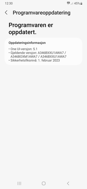 Hvis telefonen din er oppdatert, vil du se følgende skjermbilde