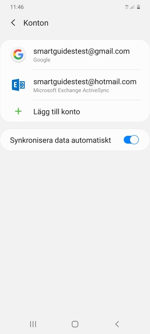 Tryck på ditt Google-konto