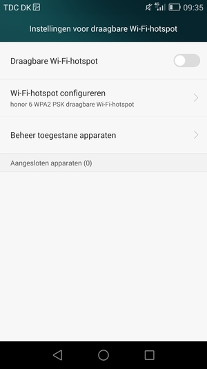 Selecteer Wi-Fi-hotspot configureren