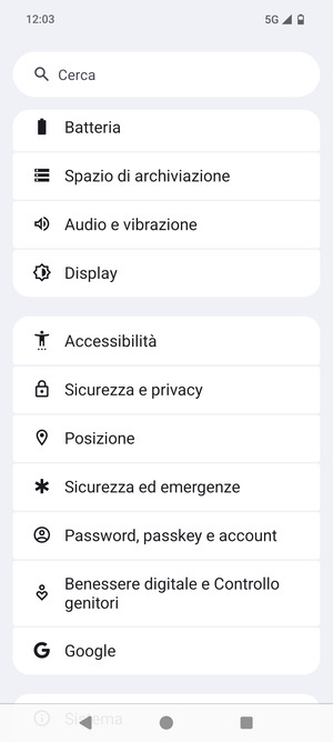 Scorri e seleziona Posizione