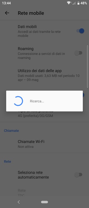 Attendi il completamento della ricerca