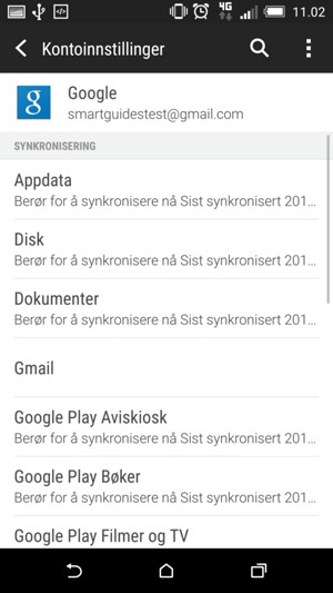 Velg menyknappen