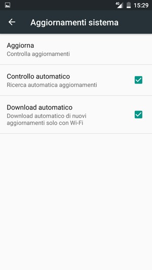 Seleziona Aggiorna
