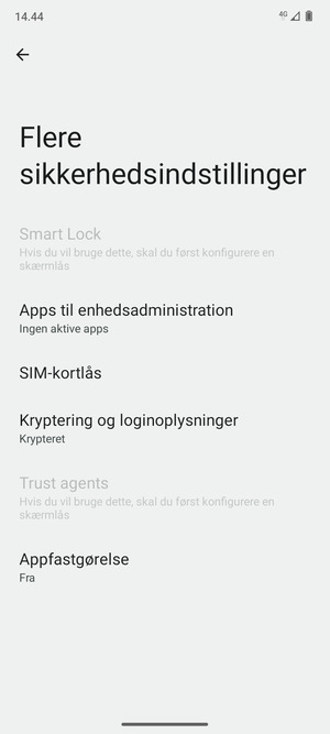 Vælg Sim-kortlås