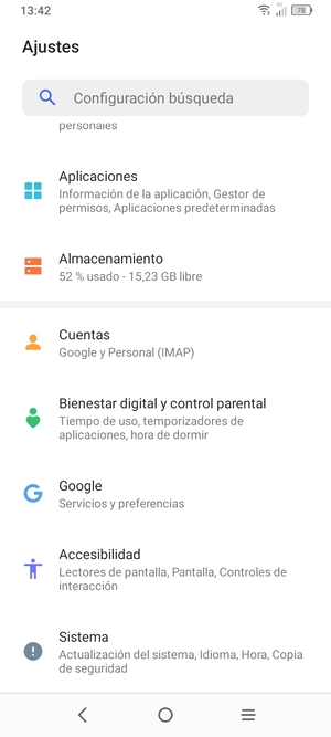 Desplácese y seleccione Sistema