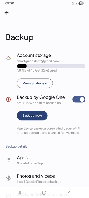 Select Account storage
