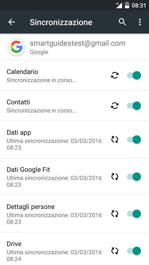 Le tue informazioni verranno sincronizzate