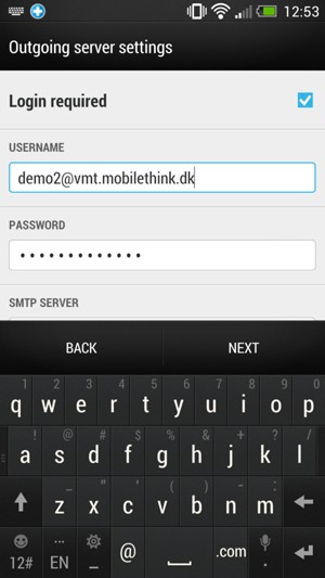 Uncheck the Login required checkbox