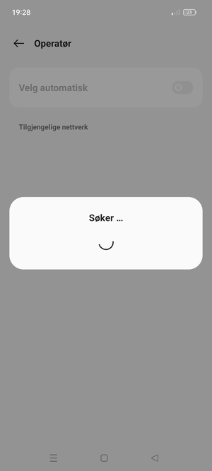 Vent til søket er ferdig