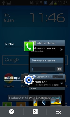 Vælg Slet-ikonet for at lukke alle åbne apps