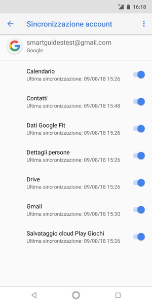 Seleziona il tasto Menu