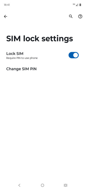 Select Change SIM PIN