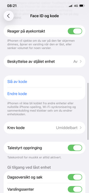 Velg Endre kode