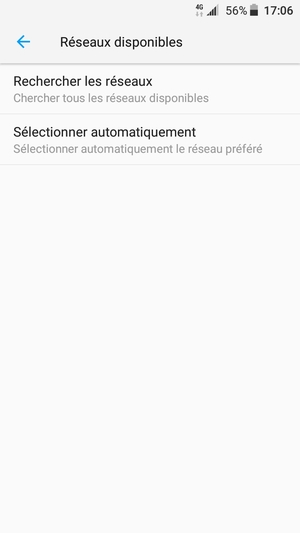Sélectionnez Rechercher les réseaux