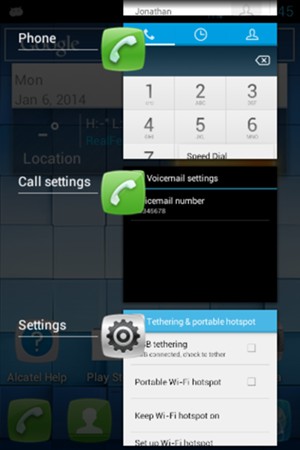 Swipe apps to the right to close them