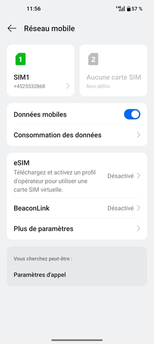 Sélectionnez eSIM